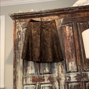 Women’s brown skirt with flower design